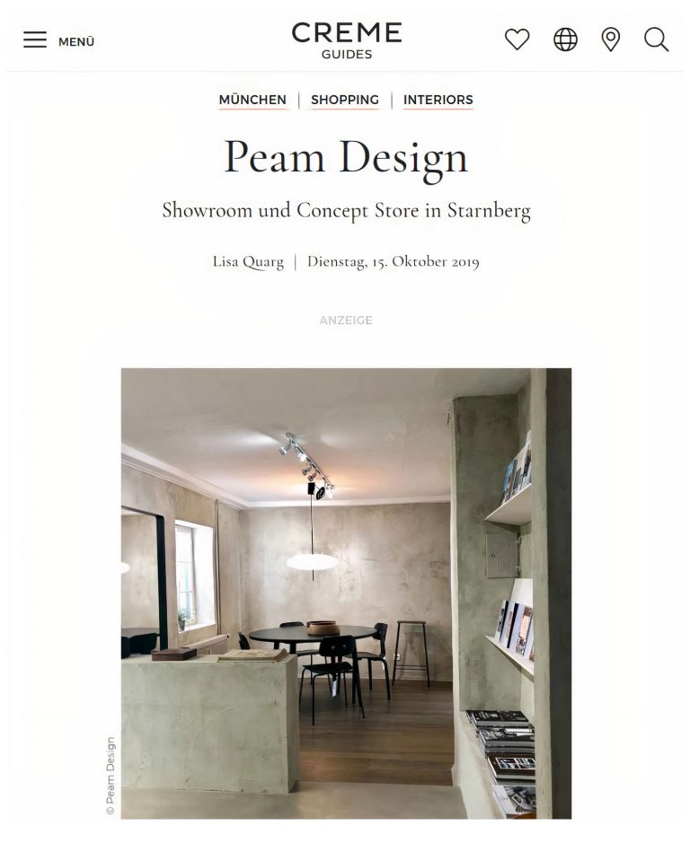 PEAM presse Creme Guides<br />
10 / 2019<br />